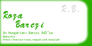 roza barczi business card